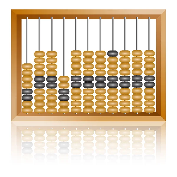 Oude houten abacus close-up — Stockfoto