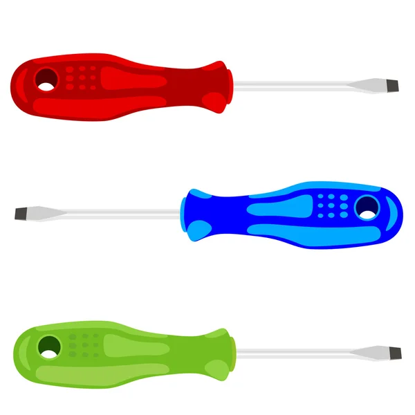 Screwdriver with a colored pen. — Stock Photo, Image