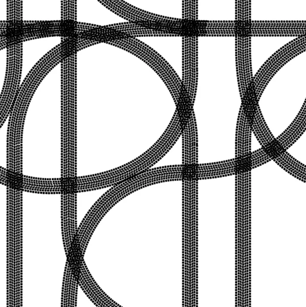 Seamless wallpaper winter tire tracks pattern — Stockfoto