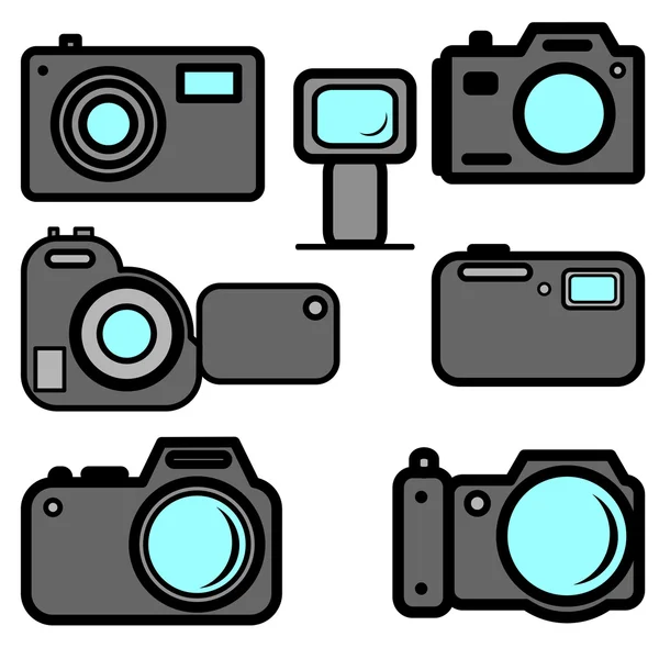 Un conjunto de cámaras digitales — Foto de Stock