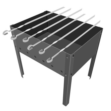 Barbecue grill on a white background. clipart