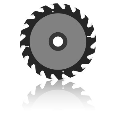 Circular saw blade on a white background. clipart