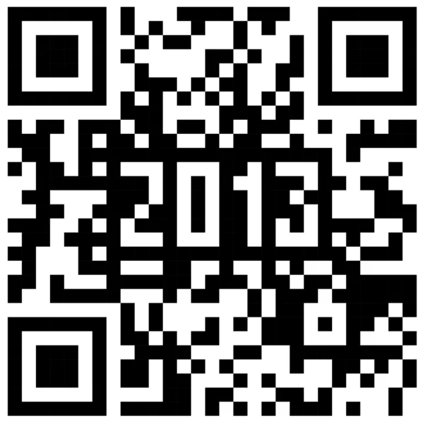 2013 New Year counter, QR code. — Stock Photo, Image