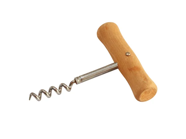 Corkscrew com cabo de madeira — Fotografia de Stock