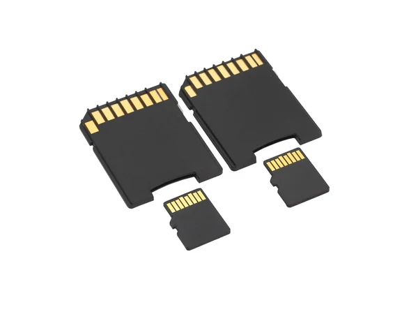 Memory card on a white background — Stock Photo, Image