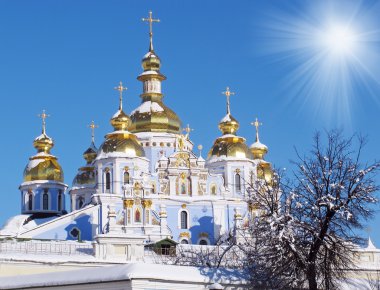 St. Michael's Golden-Domed Monastery - famous church in Kyiv, Uk clipart