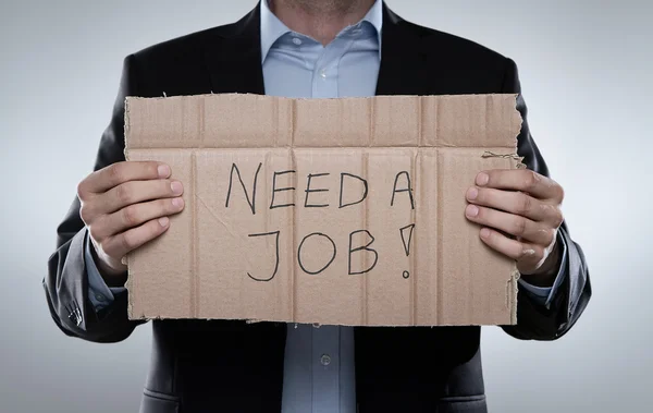 Empresário despedido à procura de emprego — Fotografia de Stock