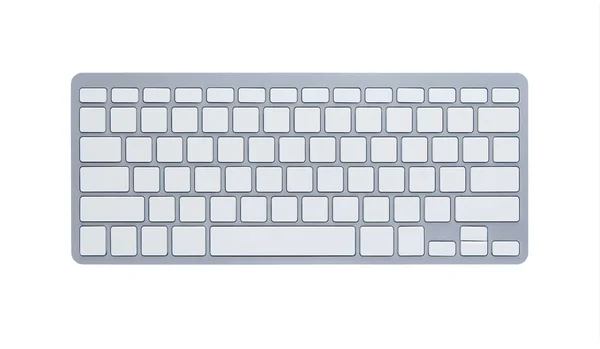 Blank computer keyboard with clipping path — Stock Photo, Image