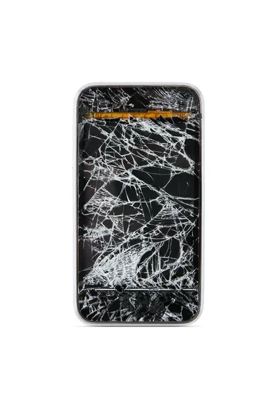 Сломанный смартфон — стоковое фото