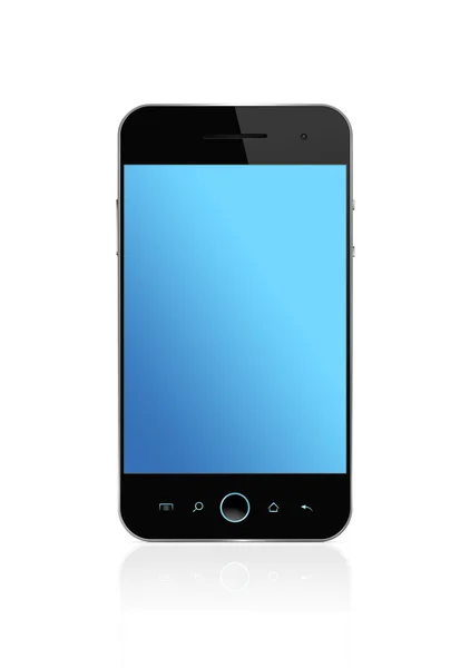 Teléfono inteligente aislado en blanco con ruta de recorte — Foto de Stock