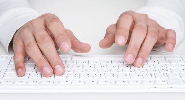 Typing at the keyboard