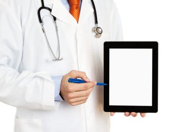 metninizi dijital tablet vasıl işaret eden doktor