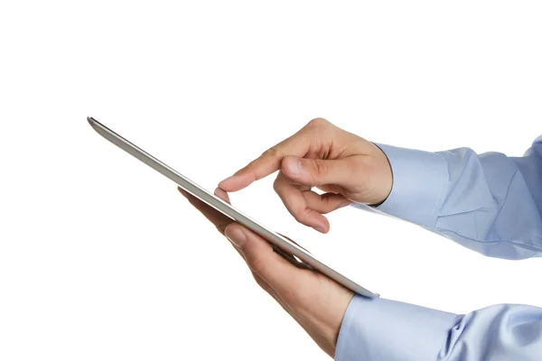 Dijital tablet üzerinde çalışan — Stok fotoğraf