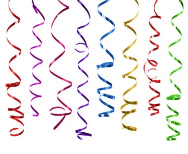 Colorful party streamers clipart
