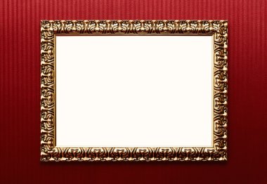 Vintage blank frame with clipping path clipart