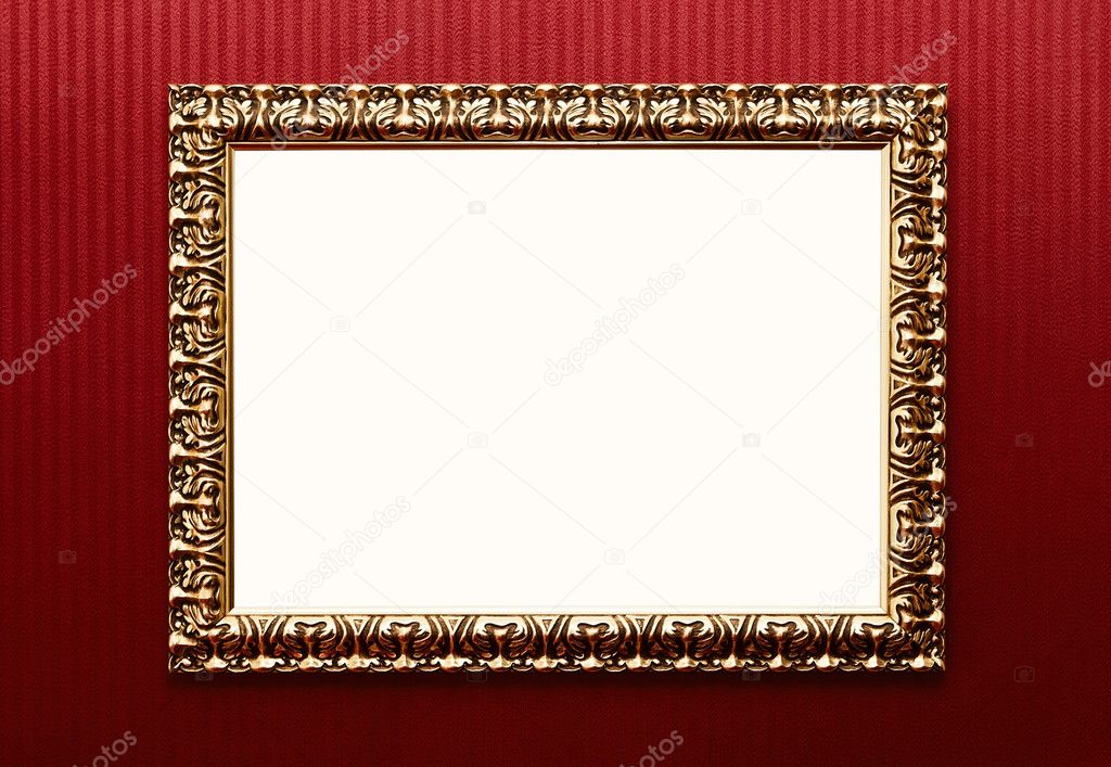 Vintage blank frame with clipping path