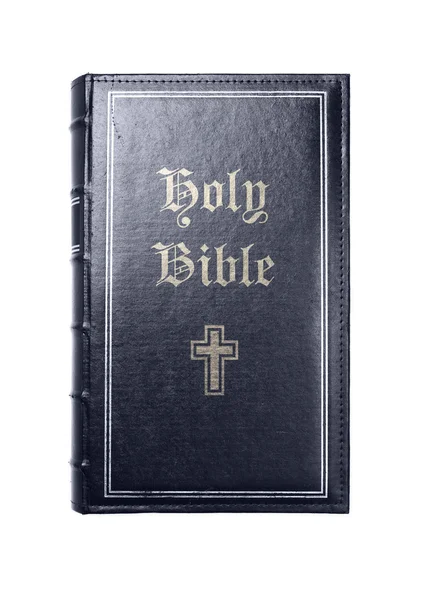 Sacra Bibbia isolata su bianco — Foto Stock