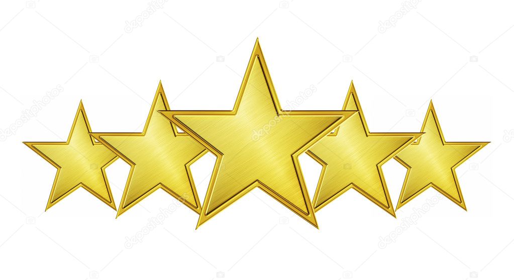 Five star service isolated on white background