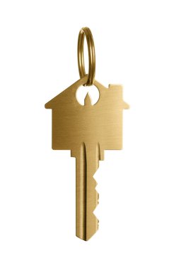 Golden key to a dream house clipart