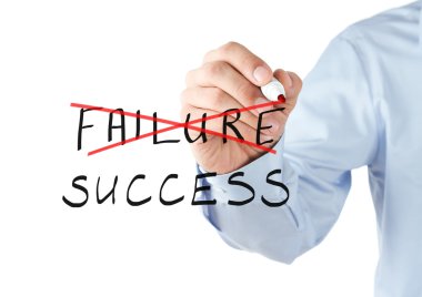 Choosing between failure and success clipart