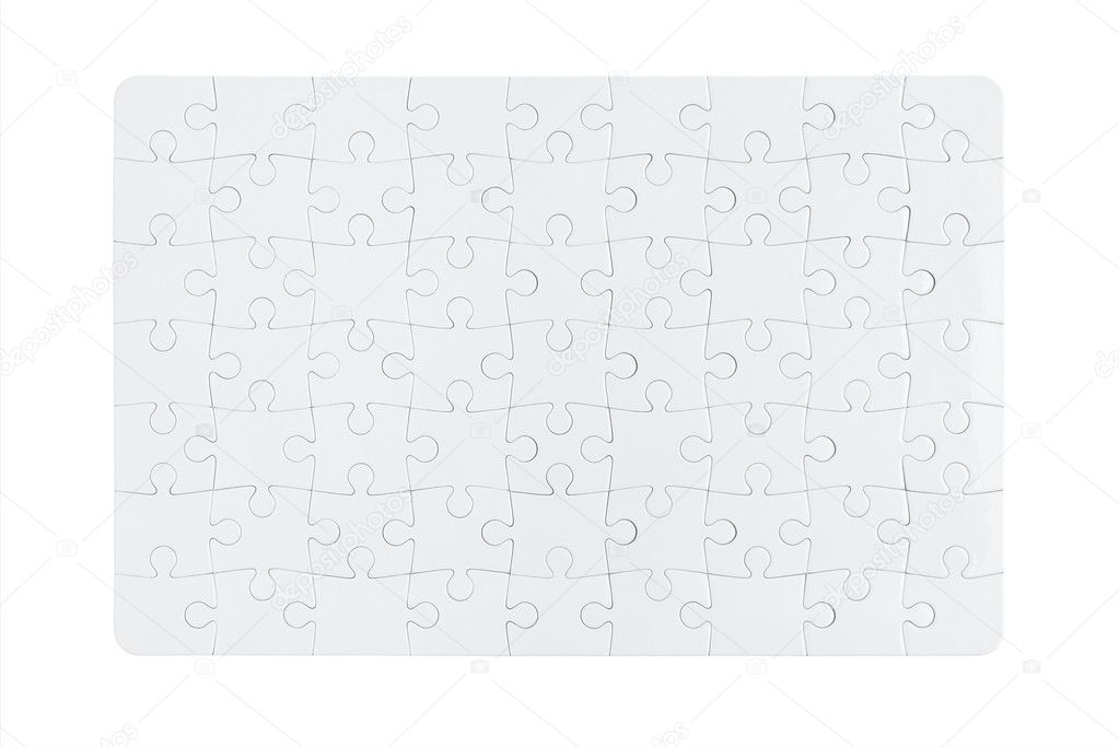 Blank jigsaw puzzle background