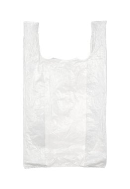 Plastic bag isolated on white clipart
