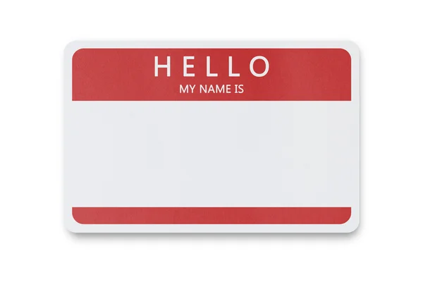 Blank name tag with copy space — Stock Photo, Image