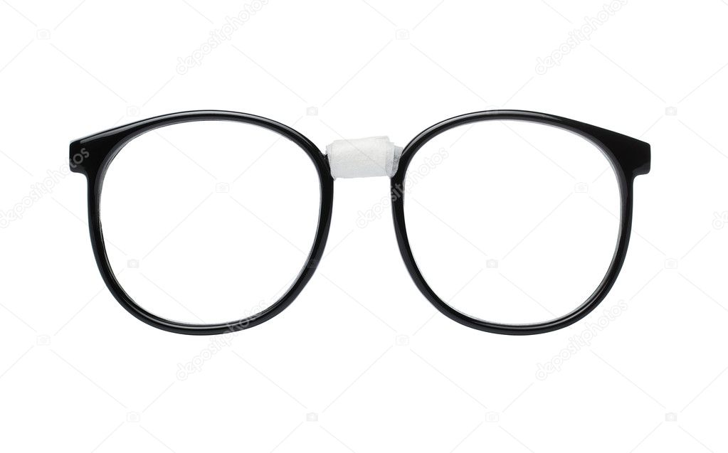 Nerd glasses with clipping path