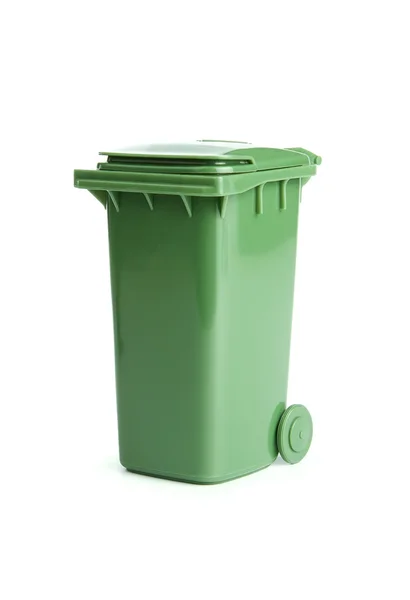 Yeşil çöp kutusu — Stok fotoğraf