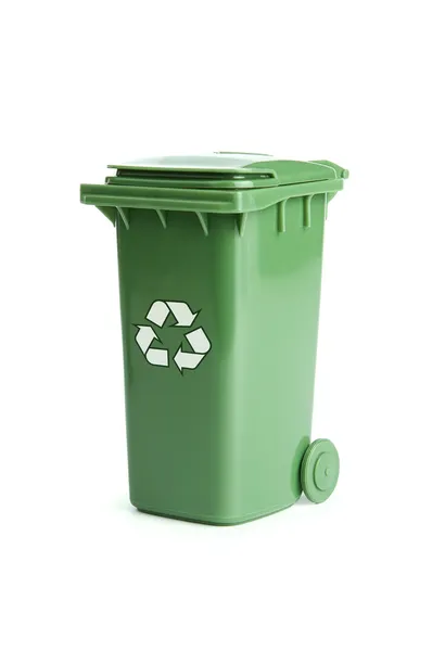 녹색 쓰레기 빈 — 스톡 사진