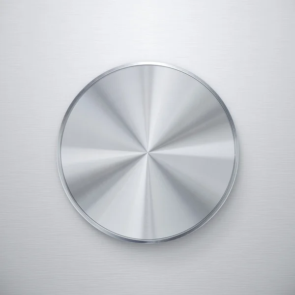 Botão de prata em branco ou botão — Fotografia de Stock