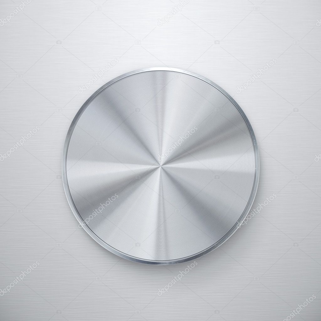 Blank silver knob or button