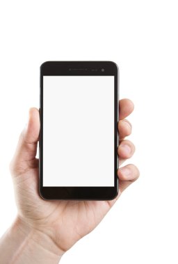 Blank smart phone with clipping path