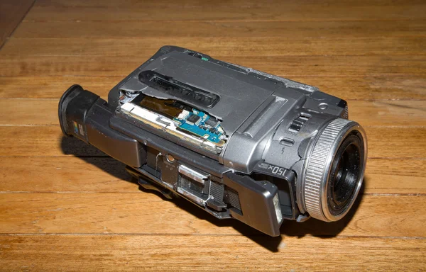 Fotocamera rotta scatola subacquea — Foto Stock