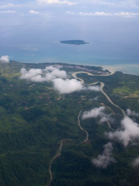 uçak pencere Filipinler'den göster