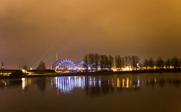 Stock image Riga Latvia night city