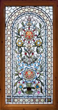 Stained lead window clipart