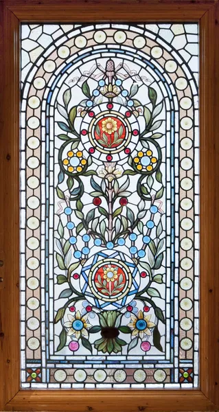 Stained lead window — Stockfoto