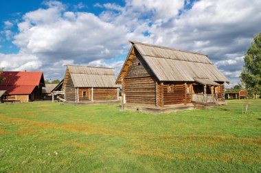 The traditional russian village clipart