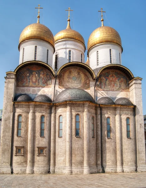 Katedrála Nanebevzetí Panny Marie v moskevského Kremlu — Stock fotografie