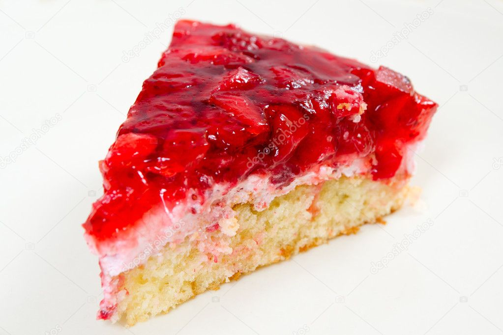 Slice of strawberry pie