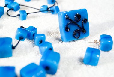 Blue female ornaments clipart