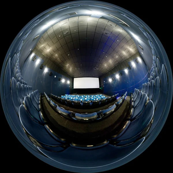 Сферическая панорама кинозала — стоковое фото