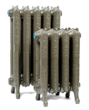 Two cast iron radiator for home clipart