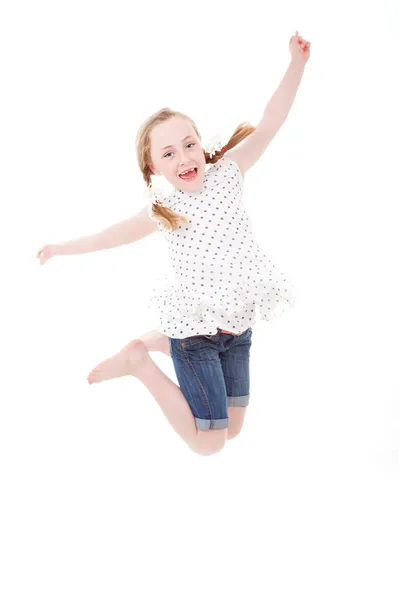 Kind springen — Stockfoto