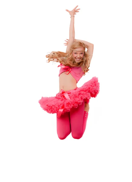 ジャンプを踊る女性 — ストック写真