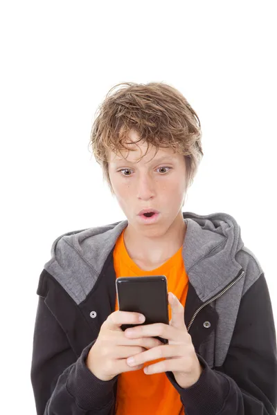 Shocked cell or mobile phone — Stock Photo, Image