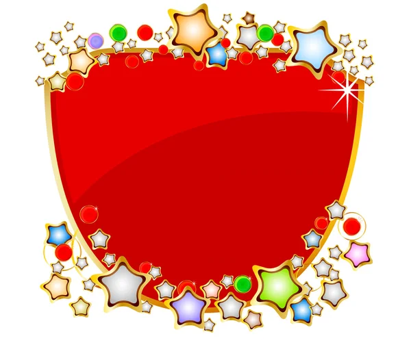 Elegante escudo rojo — Vector de stock