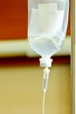 Infusion bottle with iv solution clipart