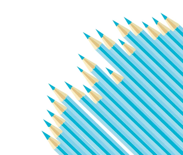 Blauwe potloden — Stockvector